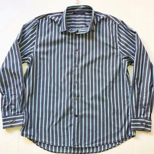 Perry Ellis Striped Men’s Long Sleeve Shirt Size L